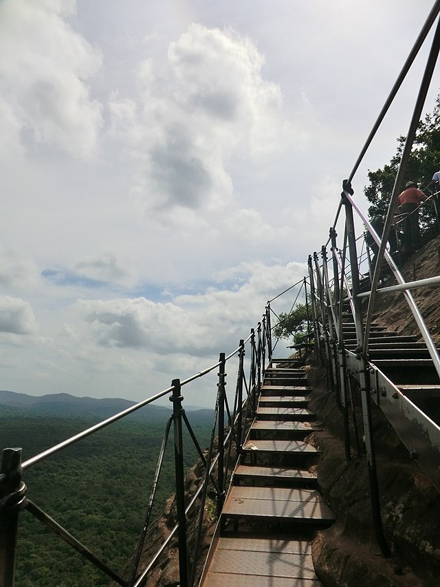 Sigiriya rock climbing