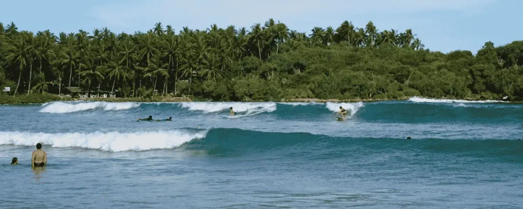 Curved Hiriketiya Bay on Sri Lanka’s southern coast